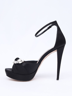 Sapato Miu Miu Crystal Peep Toe Pumps - 38 BRA na internet