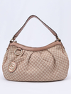 Bolsa Gucci Beige/Pink Diamond Medium Sukey Hobo