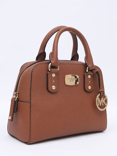 Bolsa Michael Kors Mini Jet Set Brown Leather na internet