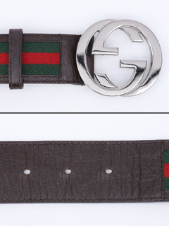 Cinto Gucci Web Interlocking GG - TAM 95