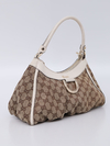 Bolsa Gucci Beige/White GG Canvas Abbey Hobo na internet