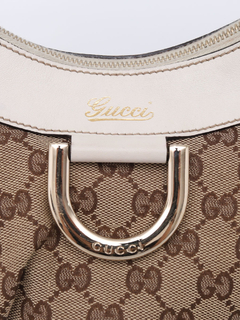 Bolsa Gucci Beige/White GG Canvas Abbey Hobo - comprar online