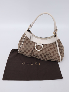 Imagem do Bolsa Gucci Beige/White GG Canvas Abbey Hobo