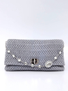 Bolsa Miu Miu Ruched Nappa Cristal Large Foldover