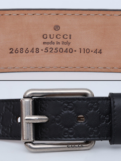Cinto Gucci Microguccissima Preto Tam 110 - loja online