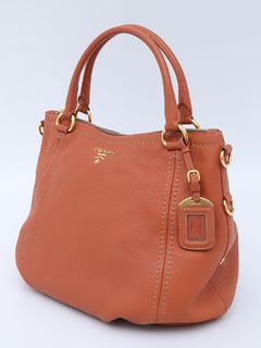 Bolsa Prada Vitello Daino Top Handle Rame BR4420