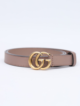 Cinto GG Marmont Thin Leather Buckle Tam 75