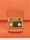 Bolsa Miu Miu Push Lock Flap Top Handle Laranja na internet