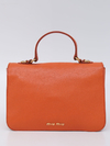 Bolsa Miu Miu Push Lock Flap Top Handle Laranja - loja online