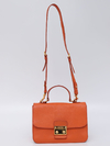 Bolsa Miu Miu Push Lock Flap Top Handle Laranja