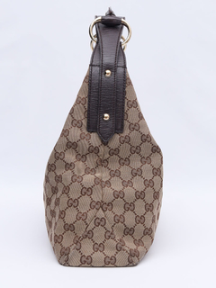 Bolsa Gucci Monograma Horsebit Chain Hobo - Paris Brechó