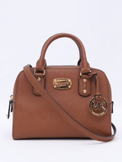 Bolsa Michael Kors Mini Jet Set Brown Leather