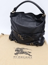 Bolsa Burberry Black Leather Bridle Hobo - loja online