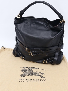 Bolsa Burberry Black Leather Bridle Hobo - loja online