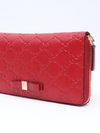 Carteira Gucci Red Guccissima Bow Zip Around - loja online