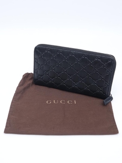 Gucci Black Guccissima Continental Zip na internet