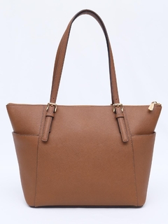 Michael Kors Jet Set Brown Leather Tote - Paris Brechó