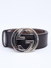 Cinto Original Gucci Interlocking Buckle