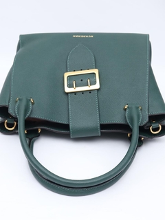 Burberry Green Medium Buckle Tote