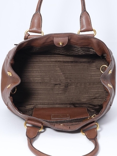 Imagem do Prada Brown Vitello Daino Leather Large Tote