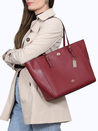 Bolsa Coach Leather Tote Turnlock Large - comprar online