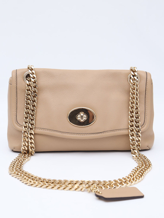 Bolsa Coach Chain Turn Lock Flap