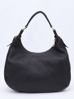 Bolsa Prada Black Cervo Lux Leather Hobo - Paris Brechó