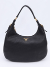 Bolsa Prada Black Cervo Lux Leather Hobo