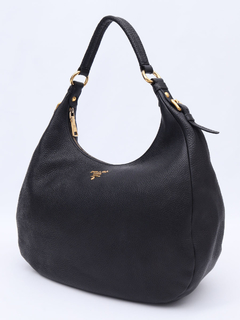 Bolsa Prada Black Cervo Lux Leather Hobo na internet