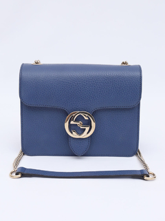 Bolsa Gucci Interlocking G Média Azul