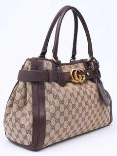 Gucci Beige/White GG Canvas Running Tote - loja online