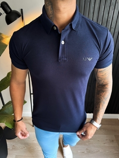 CAMISA GOLA POLO ARMANI AJ - AZUL MARINHO