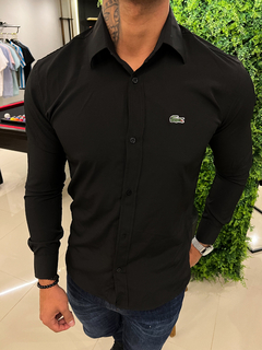 Camisa social 2025 lacoste preta