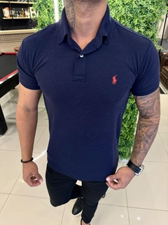 CAMISA GOLA POLO RALPH LAUREN SÍMBOLO VERDE - PRETO