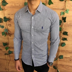 CAMISA SOCIAL RALPH LAUREN - XADREZ PRETA