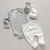 Estrellitas Grises | Body estampado + ranita y gorro liso