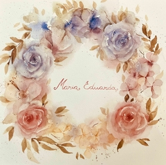 Floral com nome Maria Eduarda - SEM MOLDURA - Outlet - comprar online