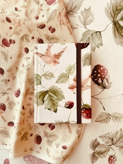 Caderno de anotações com capa dura - Morangos vermelhos
