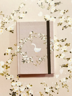 Caderno de anotações capa dura - miolo em branco - Patinhos - rosa