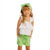 Conjunto Bata Ursinho, Tiara Verde e Short Verde Tropical Gabriela Aquarela - comprar online