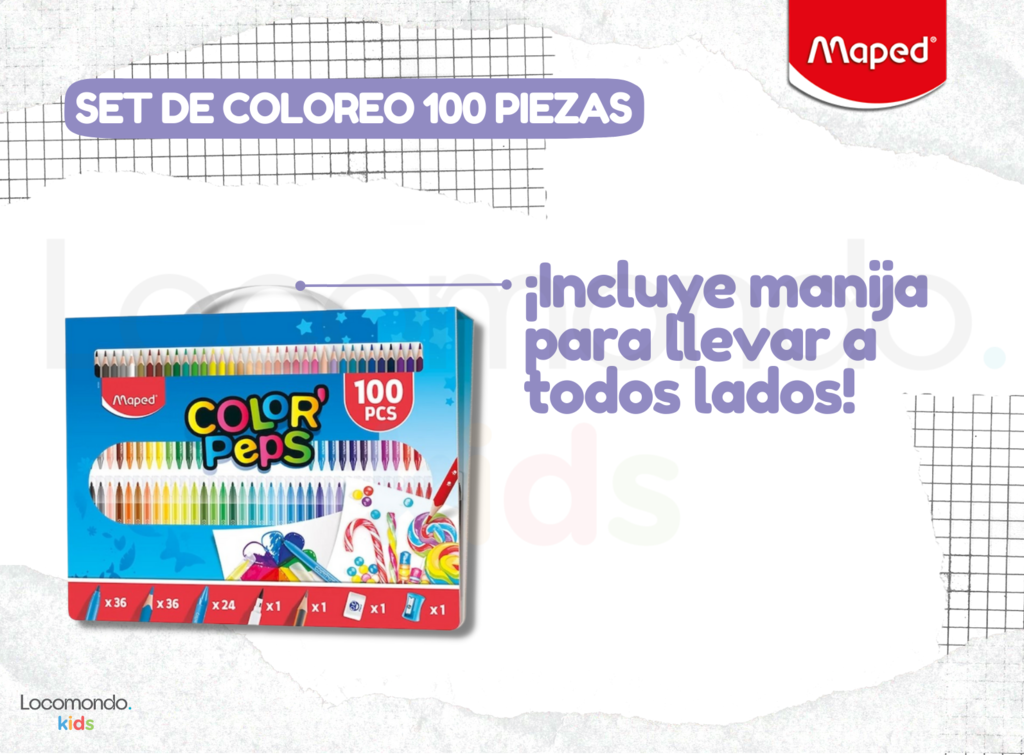 KIT 100 piezas colorear Color PEP´S – Maped Spain