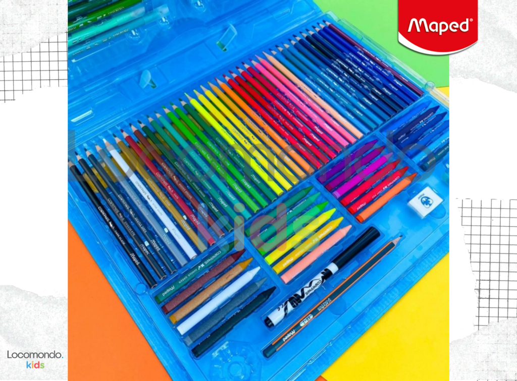 Maped Helix USA Color'Peps Coloring 100 Piece Art Set (907003), Assorted
