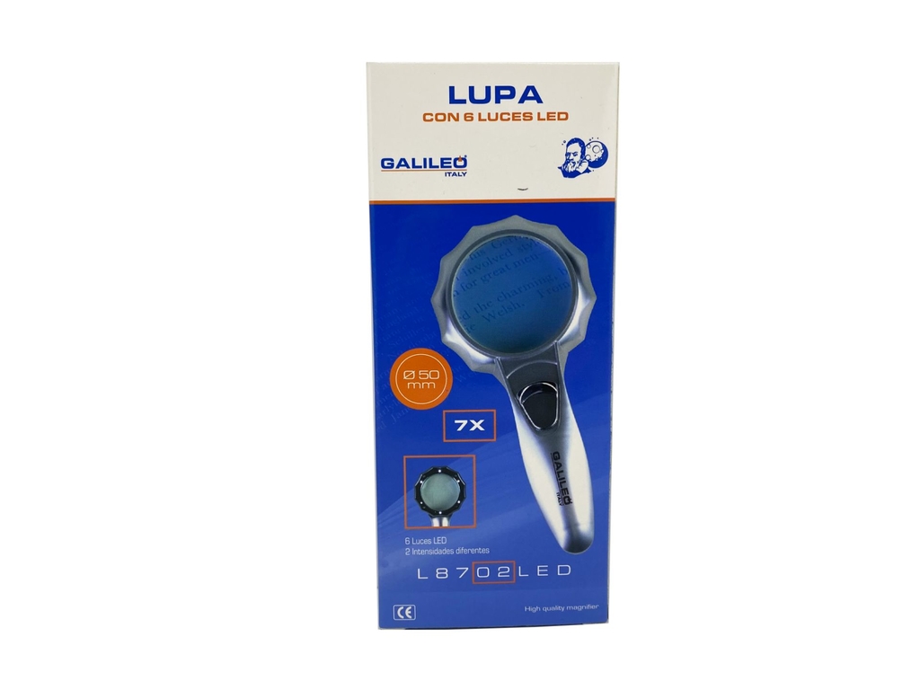 Lupa de Mano Galileo - 6 luces LED - Aumento: 7x Ø50mm