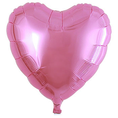 Globo Metalizado Corazon Tonos Rosas 24 cm