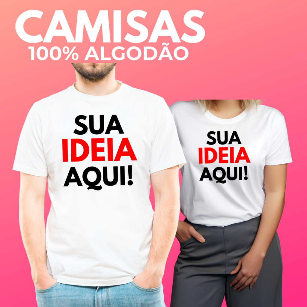 Camisas brancas 100 algodao personalizadas com Powerfilm