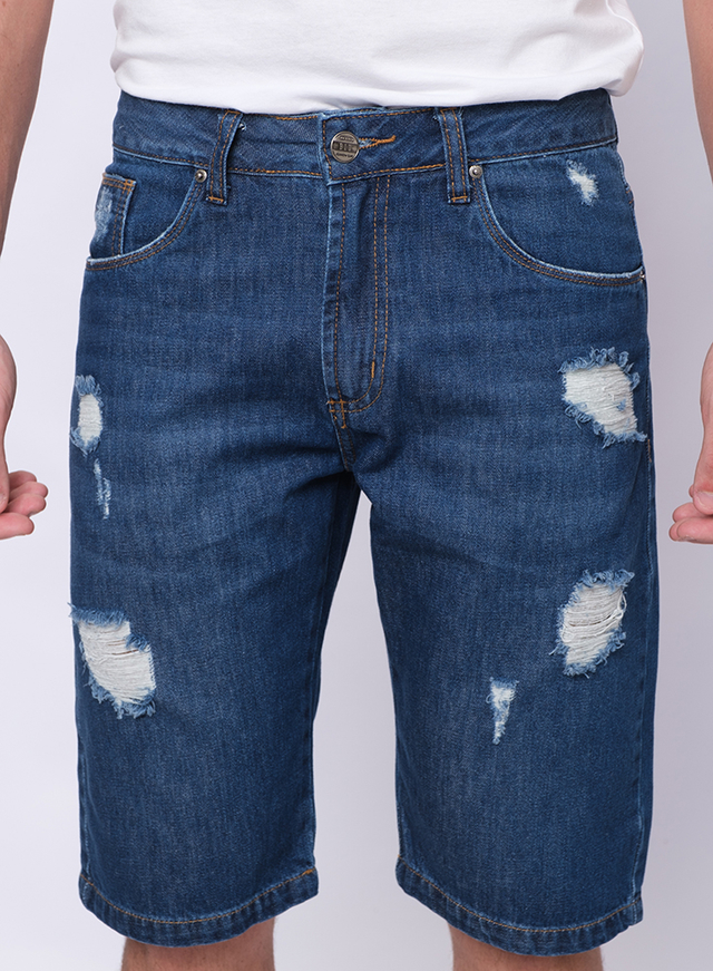 Bermuda Masculina Jeans Rasgada - Comprar em BLD Jeans