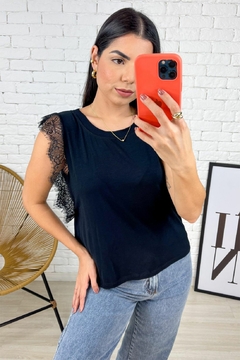 BLUSA RENDA LATERAL VISCOLYCRA na internet