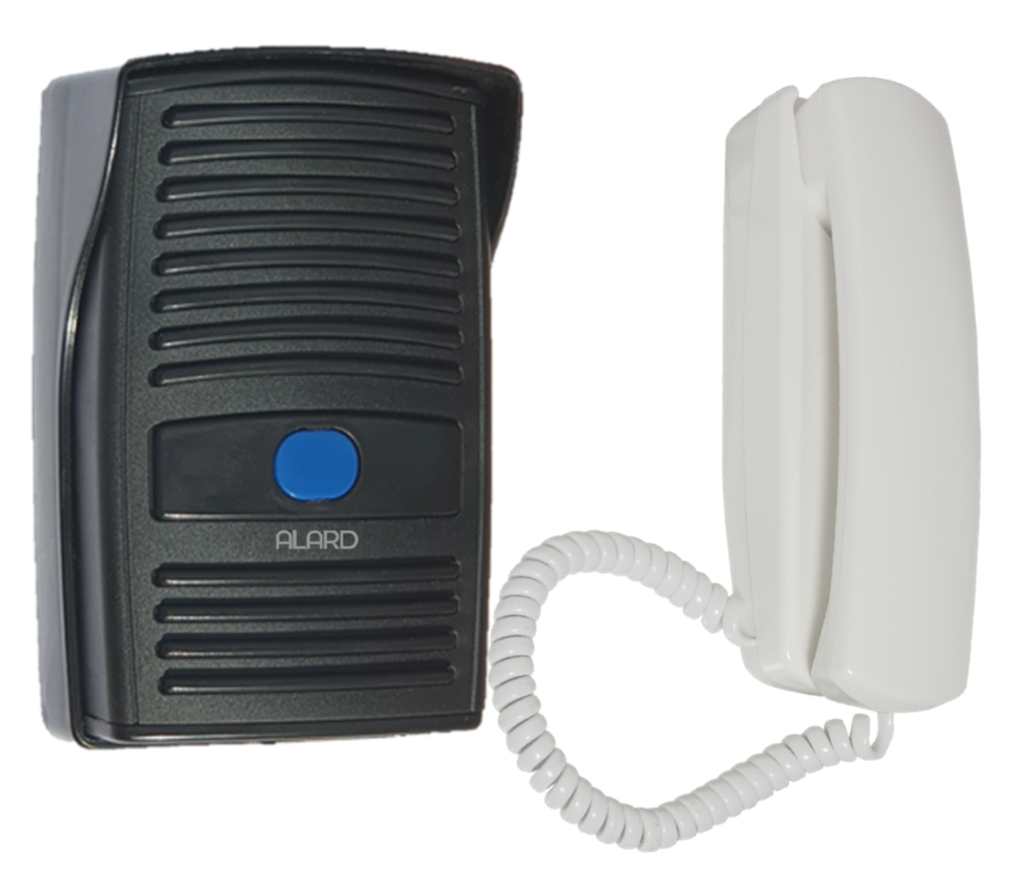 Kit Interfone Residencial Porteiro Eletrônico Preto e Monofone Intervox  Branco