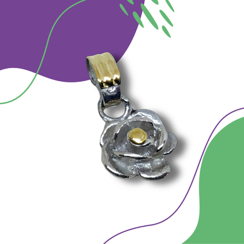 Dije plata y oro D097