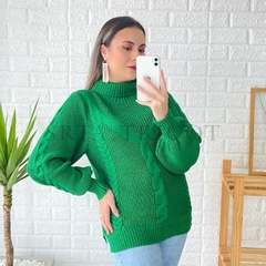 Blusa Tricot Tranças Gola Alta na internet